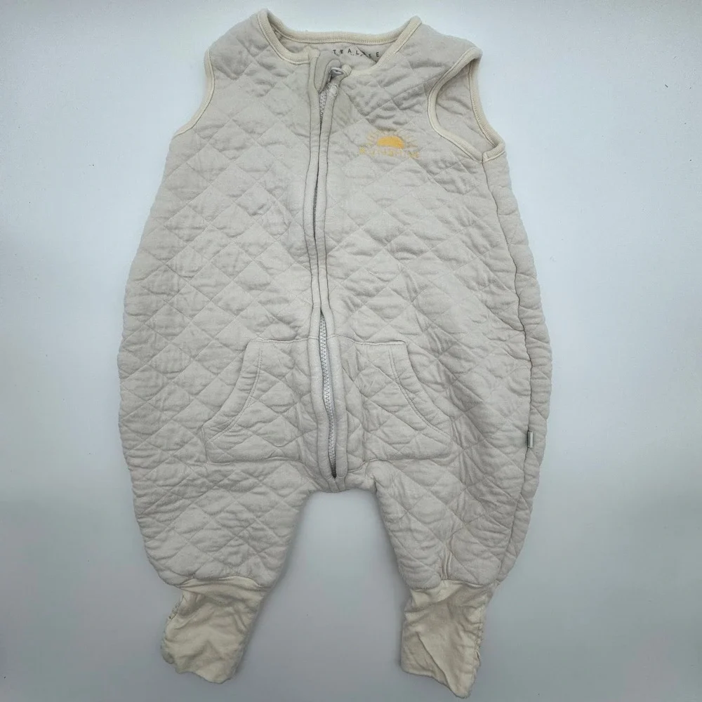 Tealbee Bamboo Sleep Sack Walker Cream Quilted Sunshine 12M-2T‎ Baby